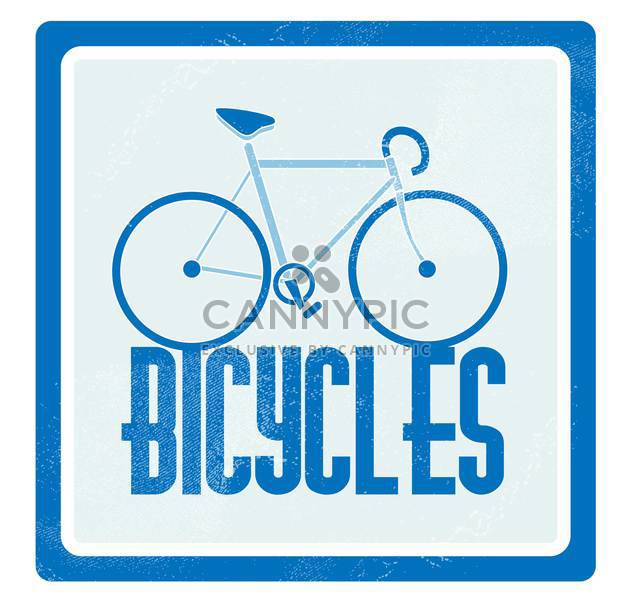 Vector illustration of blue bicycle on blue background - vector gratuit #126520 