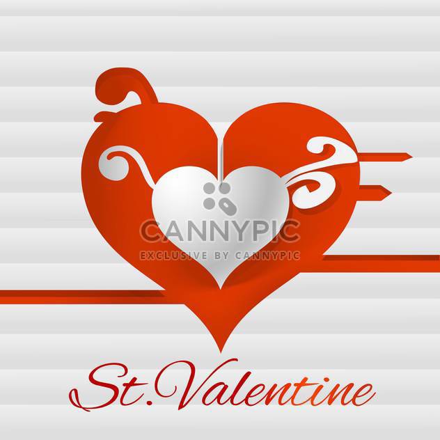 Vector background for Valentine's day card with heart - Kostenloses vector #126530