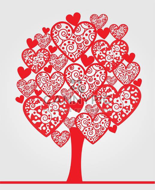 love tree made of hearts on white background - Kostenloses vector #126720
