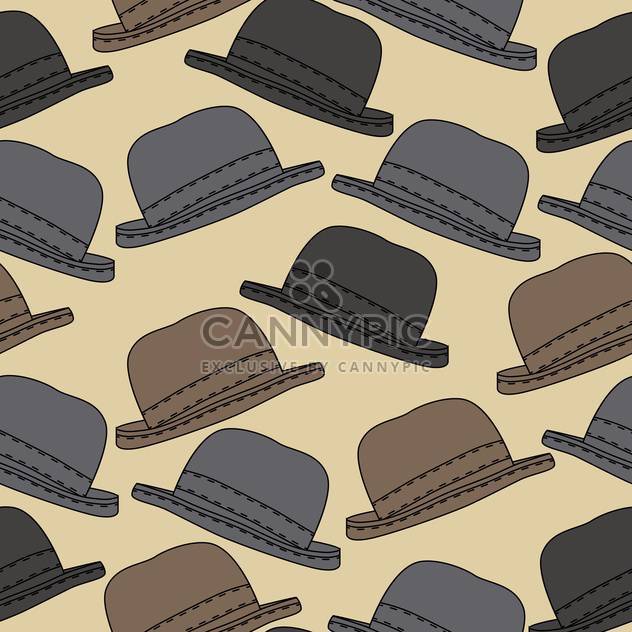 Vector background with vintage male hats - Free vector #127360