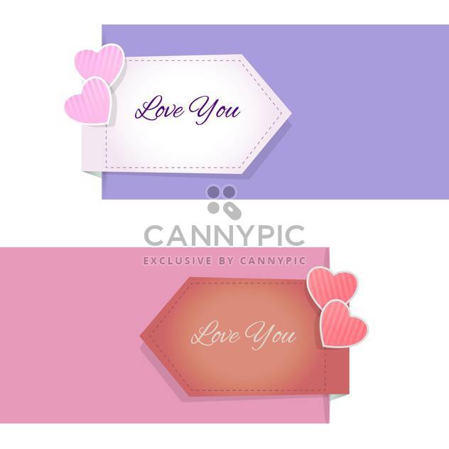 Valentine's Day design elements and banners - Kostenloses vector #127500