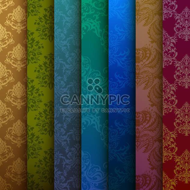 vector illustration of multi-colored curtains background - бесплатный vector #127890