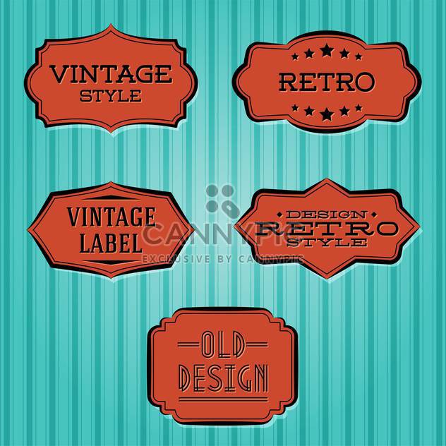 Vector collection of vintage and retro labels - vector #128120 gratis