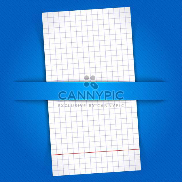 White paper sheet on blue background - Free vector #128310