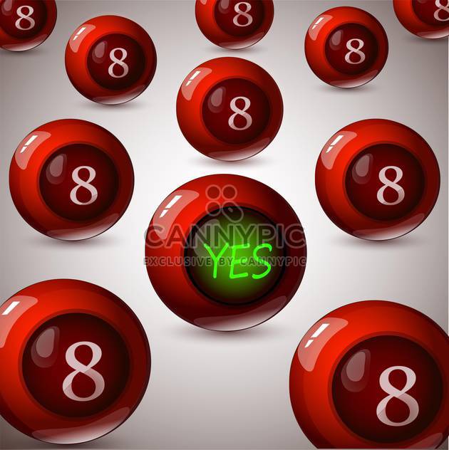 Vector background with magic 8 balls and sign Yes on the ball - Kostenloses vector #128630