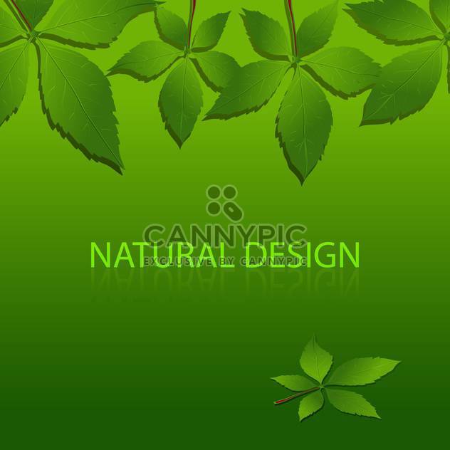 Vector green background with natural design and sample text - vector #128640 gratis