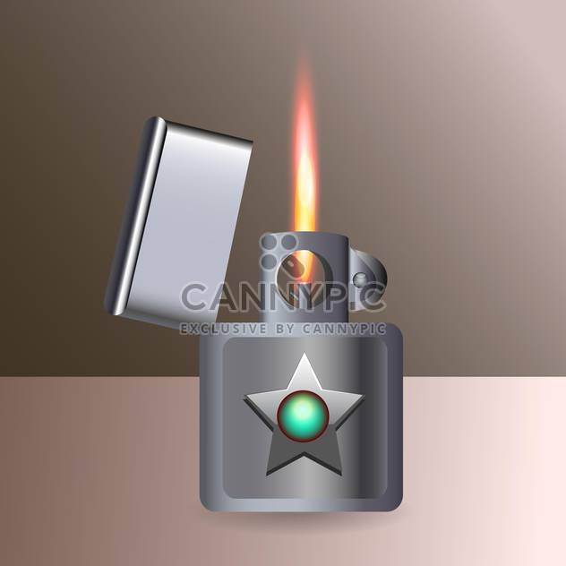 Vector illustration of burning cigarette lighter - vector #128790 gratis