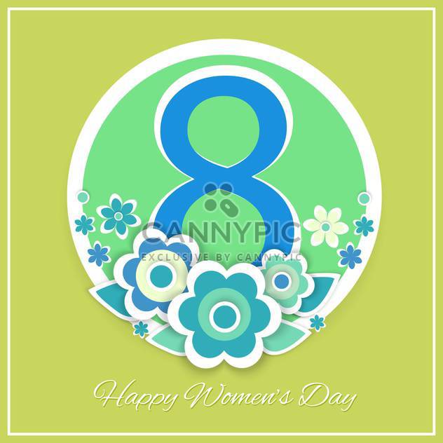 women's day vector greeting card - Kostenloses vector #129250
