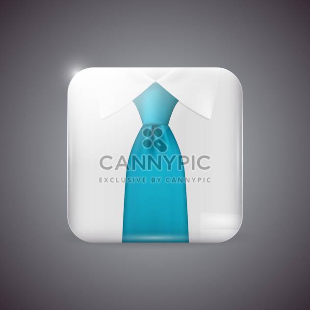 Vector icon button with shirt and tie - Free vector #129360