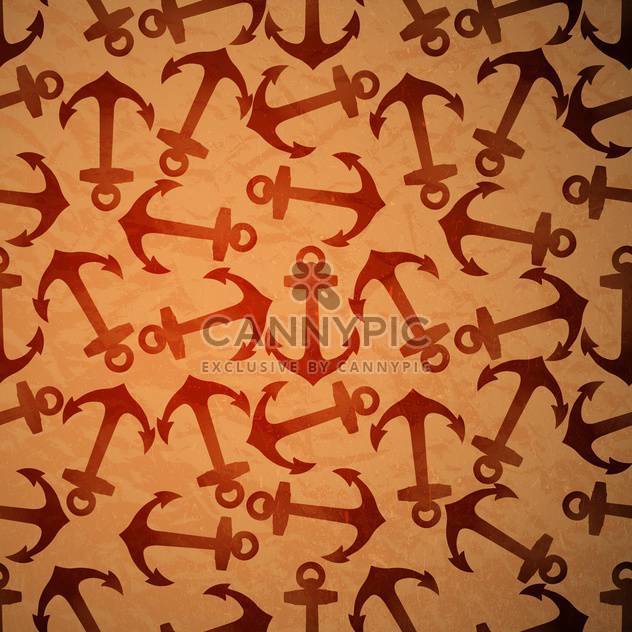 Seamless vector anchors pattern background - vector gratuit #129550 