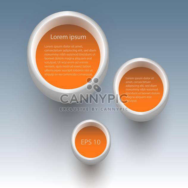 Three vector orange buttons on gray background - Free vector #129740
