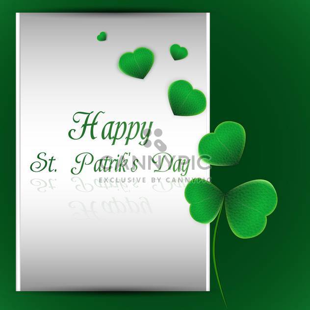 Vector green St Patricks day background with clover leaves - vector #129880 gratis