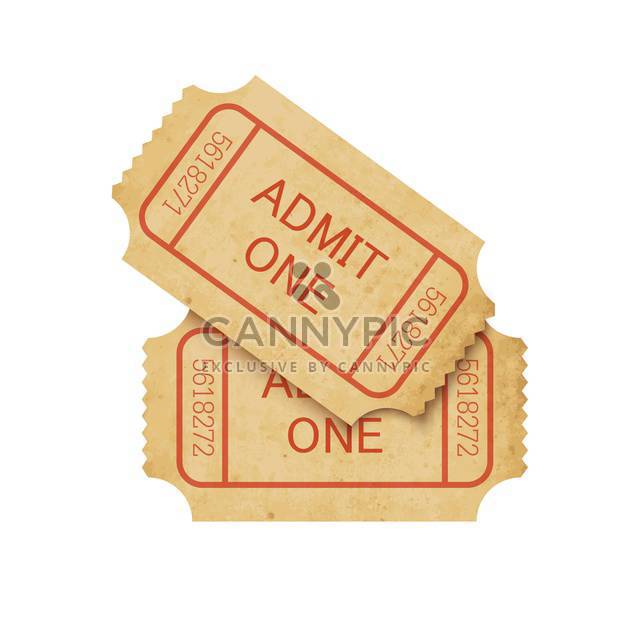 Vector illustration of two vintage cinema tickets - Free vector #130090