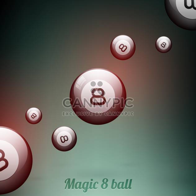 Dark vector background with eight balls - vector gratuit #130100 