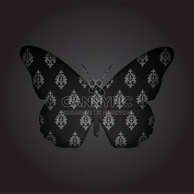 greeting card with paper butterfly - vector gratuit #130250 