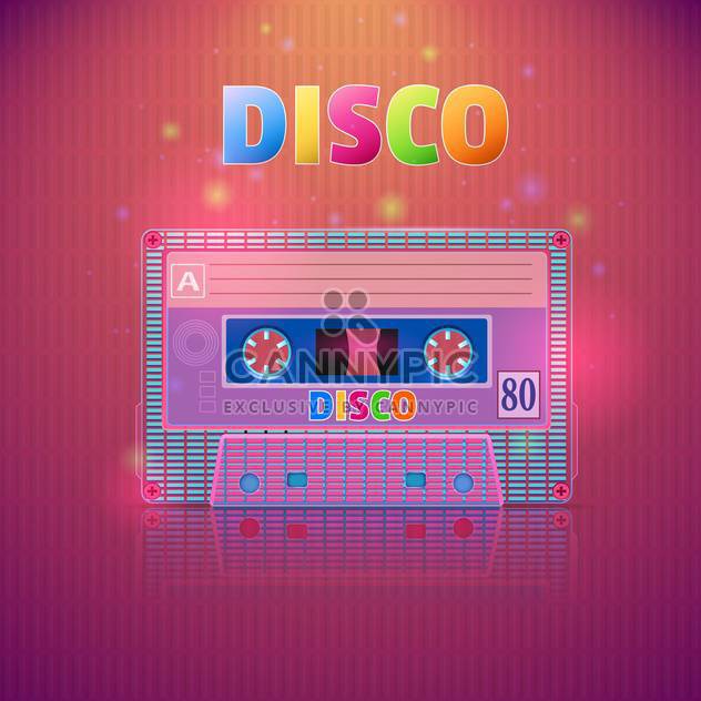 tape cassette with disco inscription - vector #130310 gratis