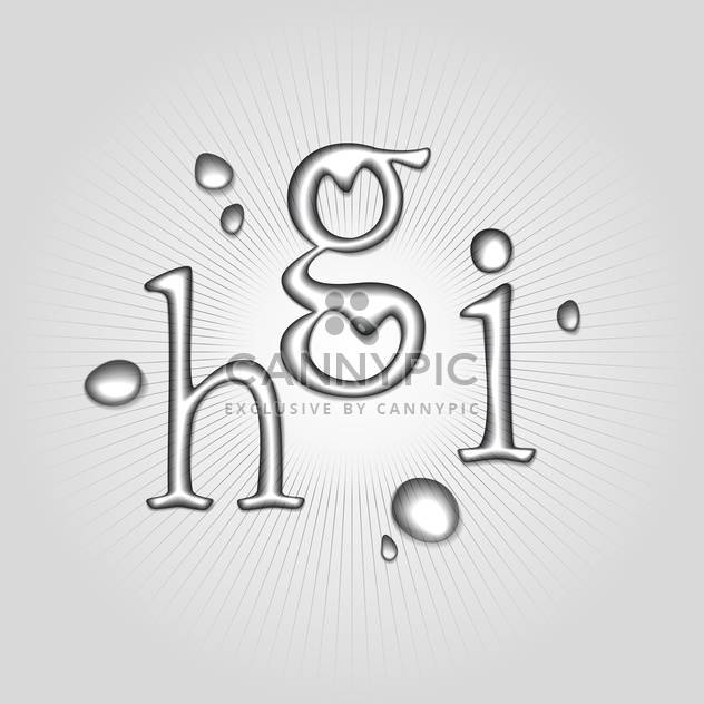 Vector water letters H, G, I - Free vector #130360