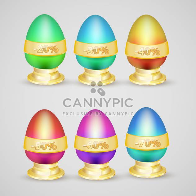 Set with vector discount eggs - Free vector #130450