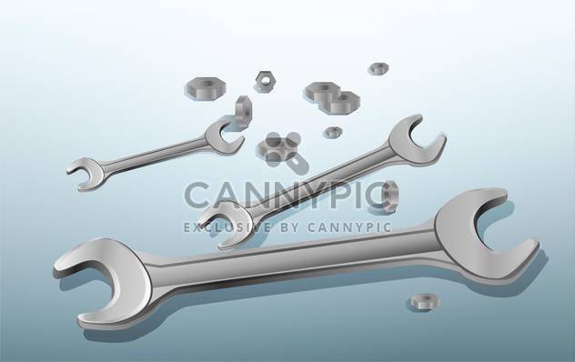 vector wrench tools set - Free vector #130490