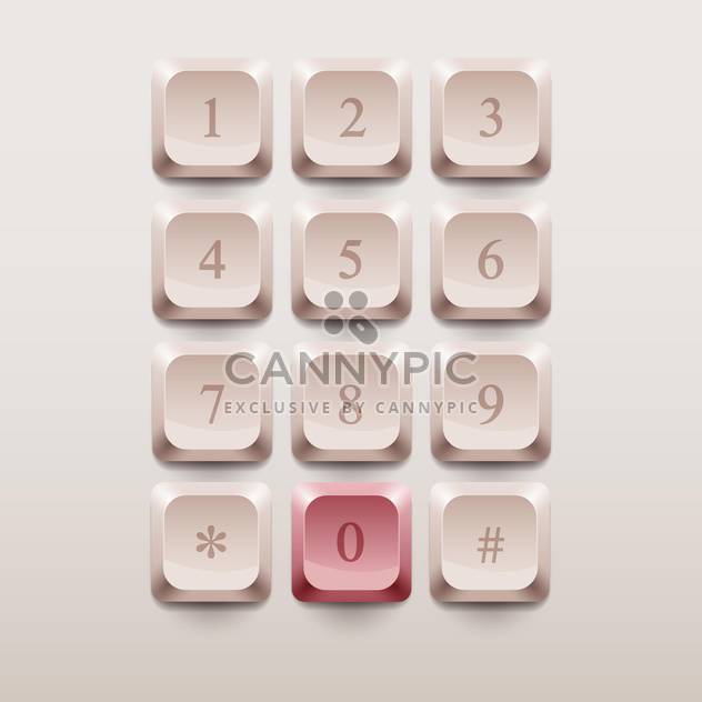 Phone buttons calling set vector illustration - Free vector #130860