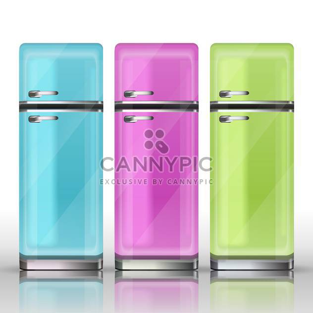 Front view of a refrigerators vector illustration - Free vector #130930