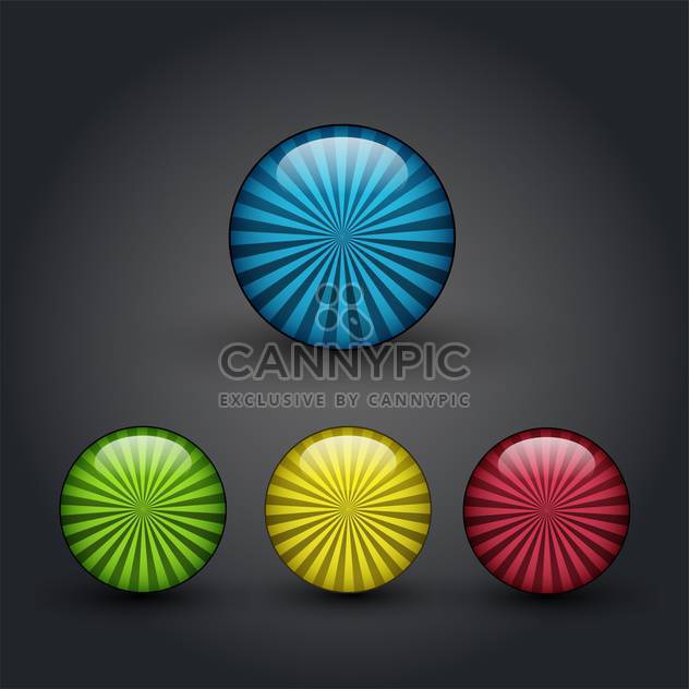 Vector color web buttons set - vector gratuit #131160 