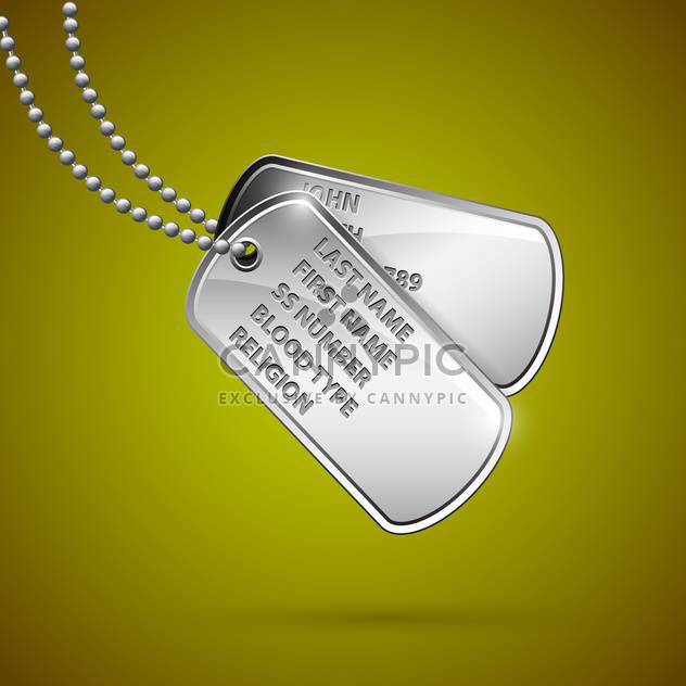 Military identityl tags vector illustration - vector #131510 gratis
