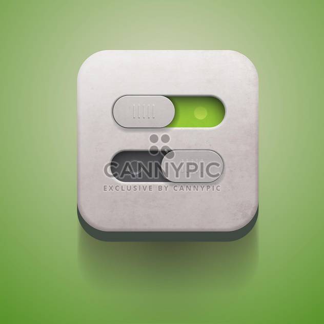 Switch on and off on on green background - бесплатный vector #131640