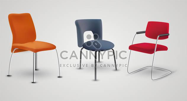 vector office armchairs on white background - vector gratuit #132030 