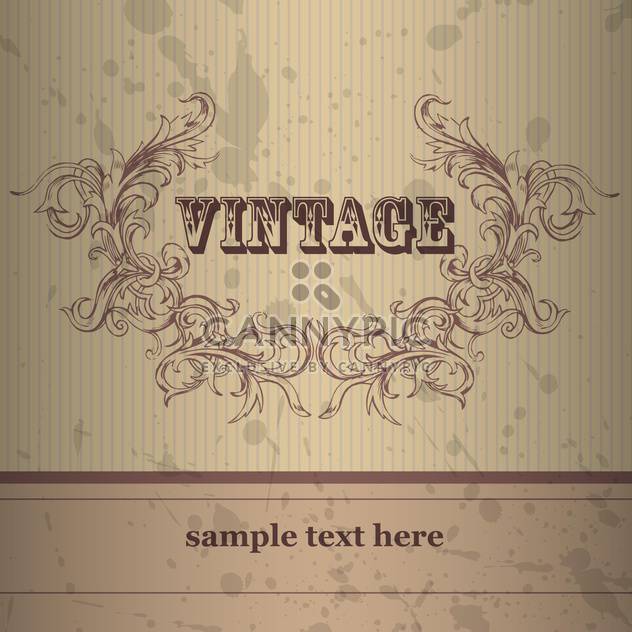 Vector vintage background with floral frame - Free vector #132220