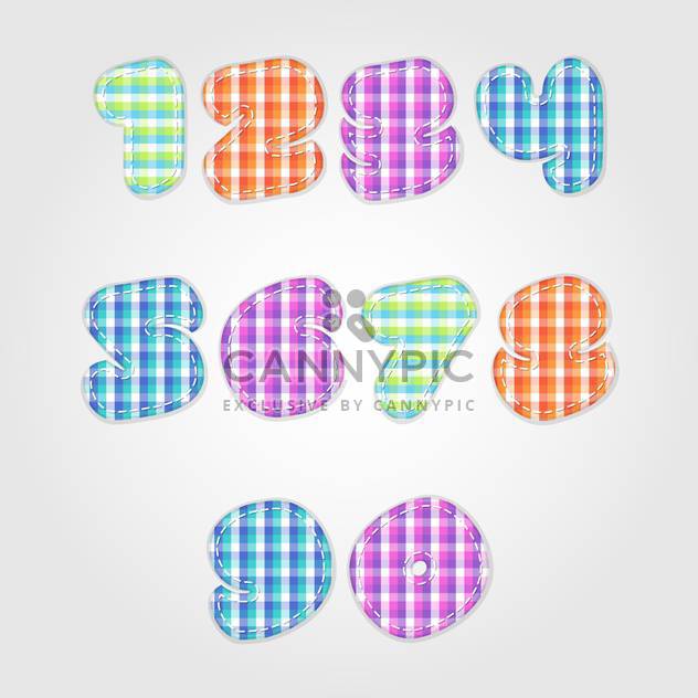 old fashioned colorful numbers,vector illustration - бесплатный vector #132350