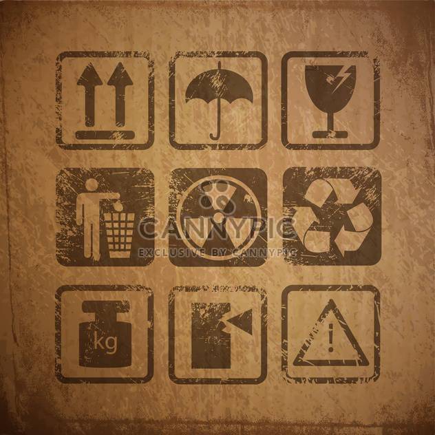 set of different packaging icons - vector gratuit #132600 