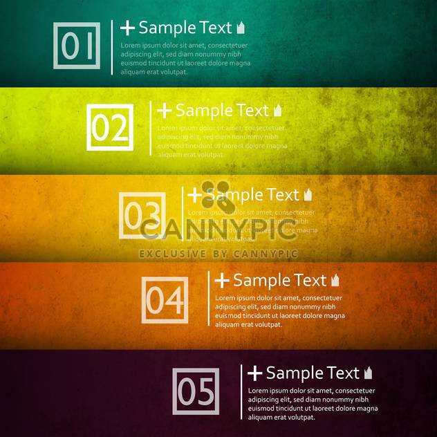 colorful numerical business option banners - vector #132720 gratis