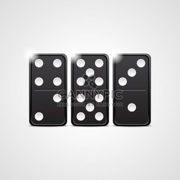 black domino set vector illustration - vector #132780 gratis