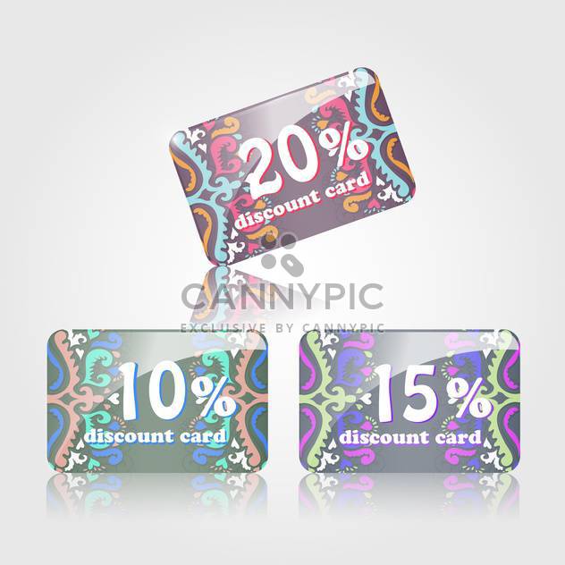 shopping discount cards set - Free vector #132850
