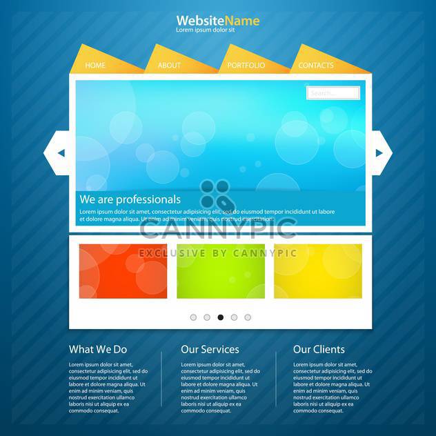 template of abstract website background - vector gratuit #133370 