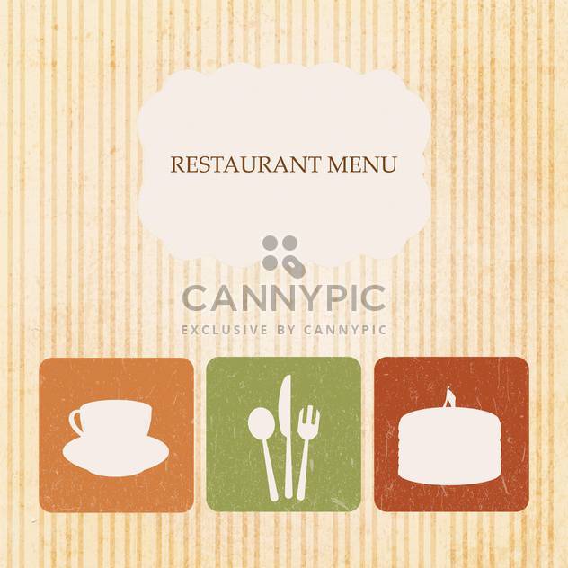 vintage restaurant menu design - vector gratuit #133460 