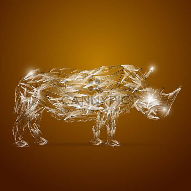 abstract glassy rhino animal - vector #133490 gratis