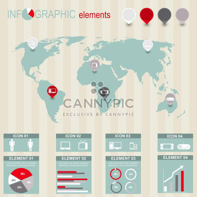 set of business infographic elements - vector gratuit #133530 
