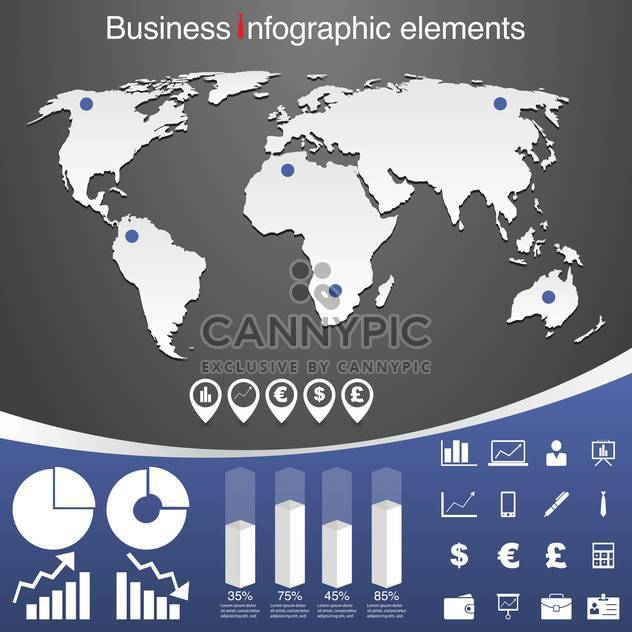 set of business infographic elements - vector #133540 gratis