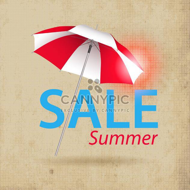 summer shopping sale background with umbrella - Free vector #133780