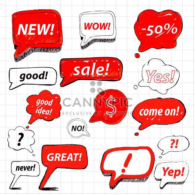 set of speech bubbles for sale - бесплатный vector #133850