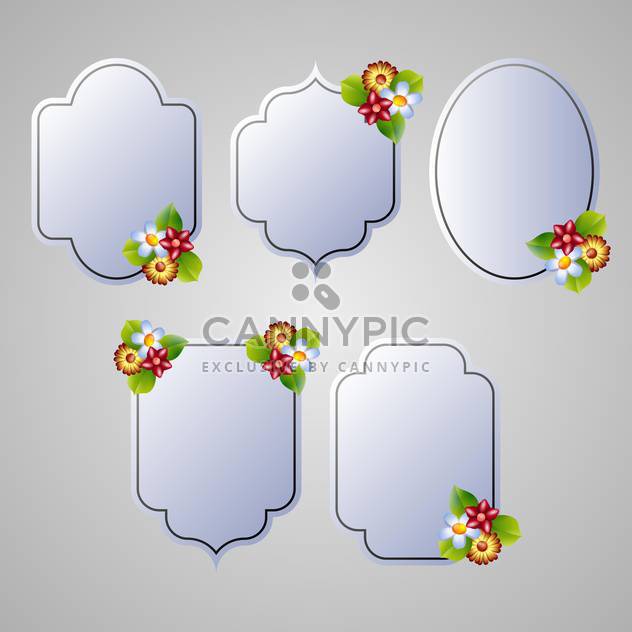 set of flora frames background - vector gratuit #133970 