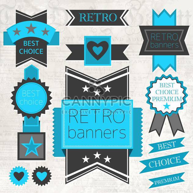 vector set of retro labels - vector gratuit #134010 