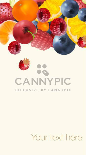 ripe summer tasty berries background - бесплатный vector #134550