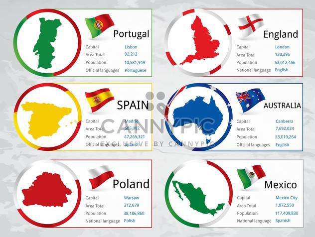 world countries flags set - vector #134760 gratis
