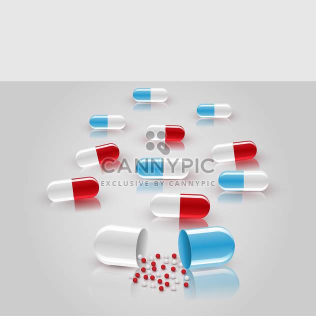 vector pharmaceutical background with pills - vector gratuit #134780 