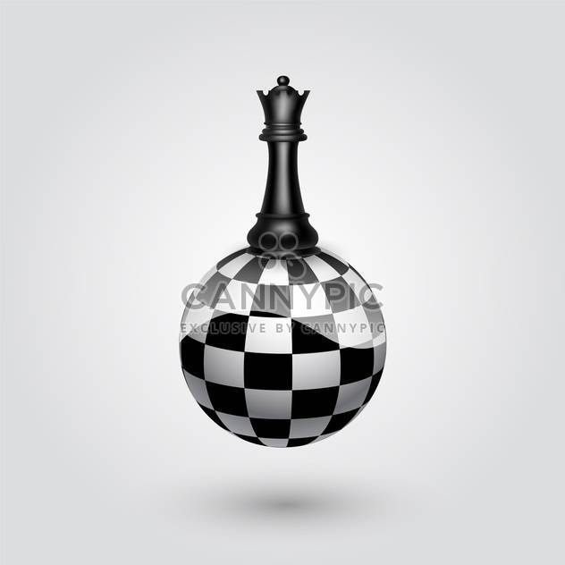 black king chessman on abstract sphere vector illustration - vector gratuit #134790 