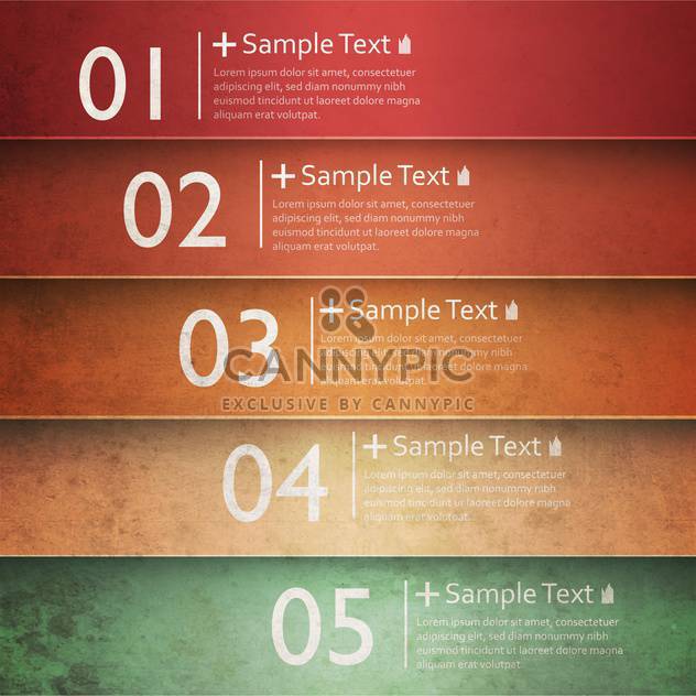 colorful number option banners - vector gratuit #134960 