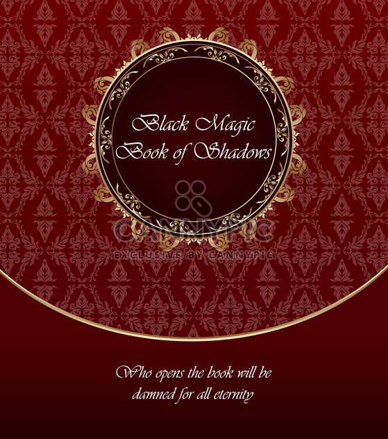 vintage background with gold and red template - vector gratuit #135070 